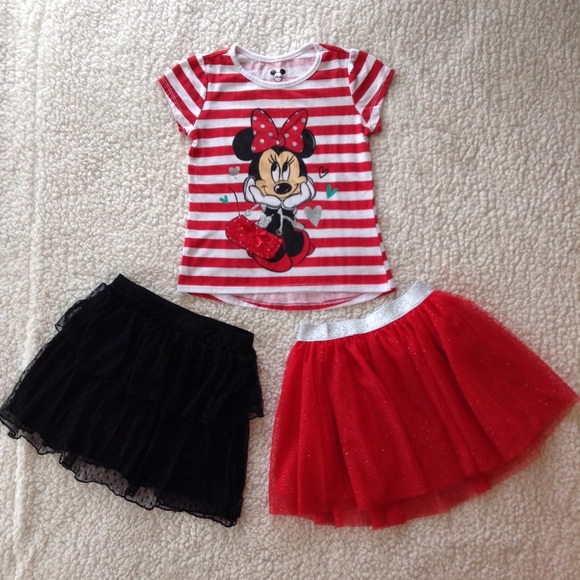 Disney Other - 2-piece Disney outfit + black skirt, size 6x